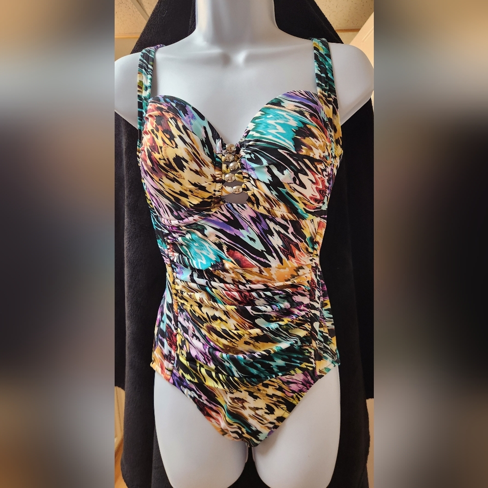 Multicolor Ladies One Piece Swimsuit